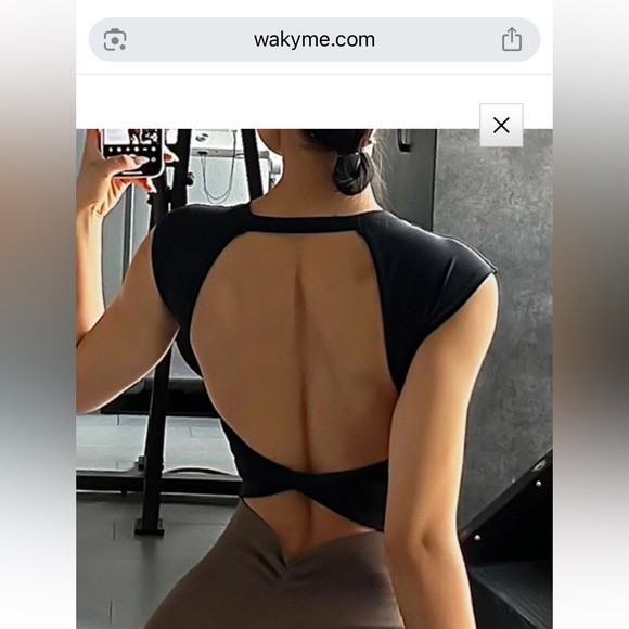 Black Open Back Top - Picture 3 of 8